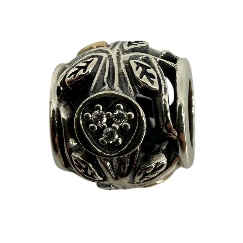 NWT Pandora Family Tree Charm 791205CZ Sterling Silver 14k Gold Cubic Zirconia - Picture 7 of 9